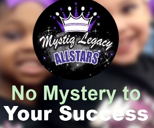 Mystiq Legacy Allstars Cheerleading logo